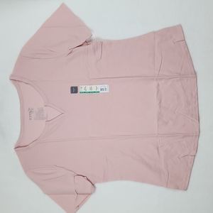 Terra & Sky Women's Short Sleeve Top Pink Size 14W